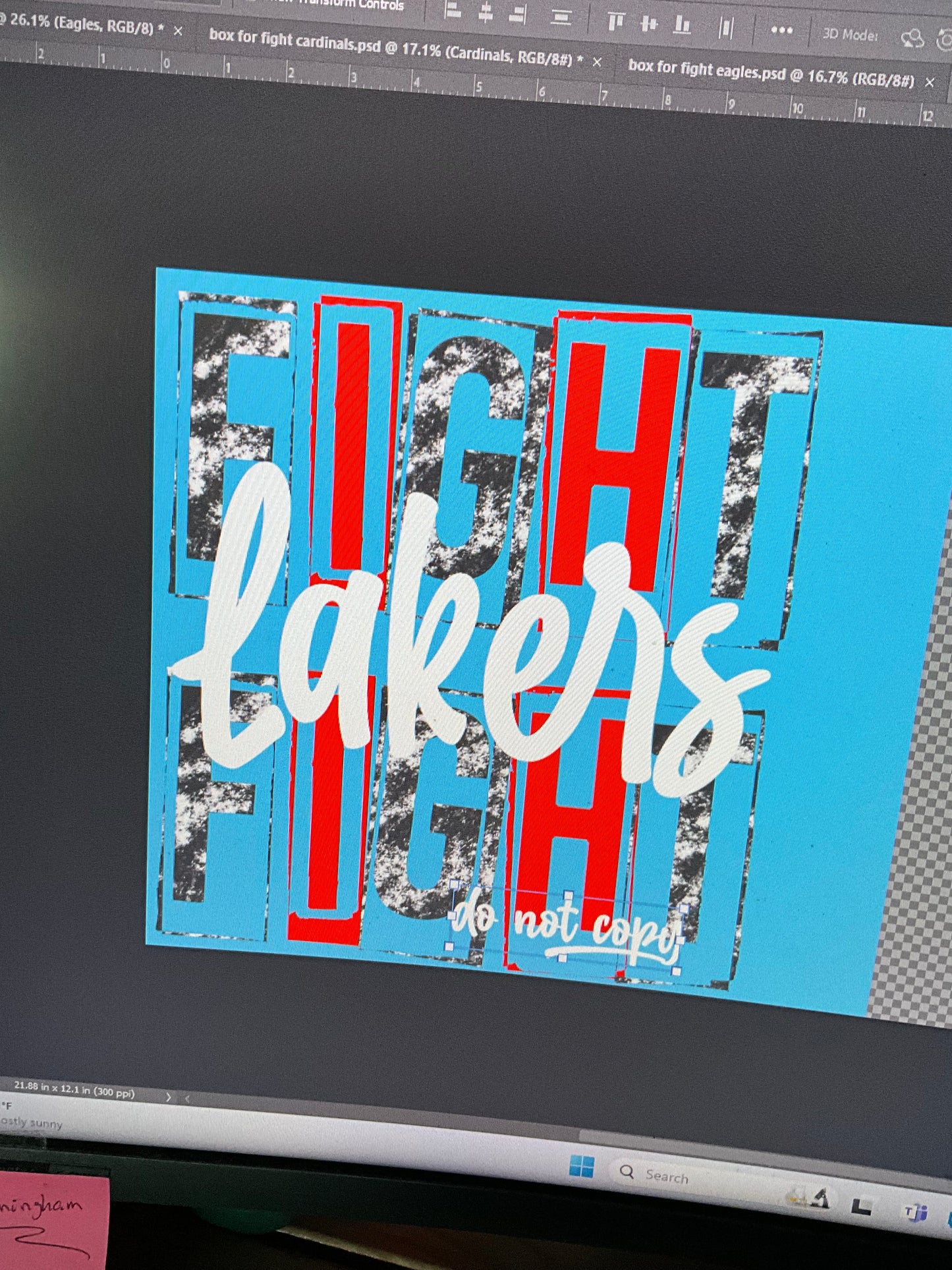 Fight Lakers Fight DTF Transfer Design