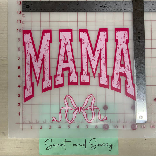 Mama with Ribbon DTF Transfer Design