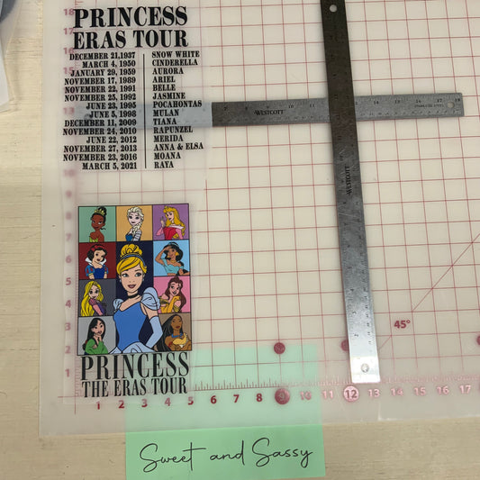 Princess Eras DTF Transfer Design