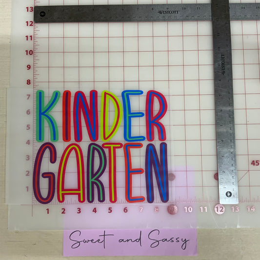 Kindergarten outline DTF Transfer Design