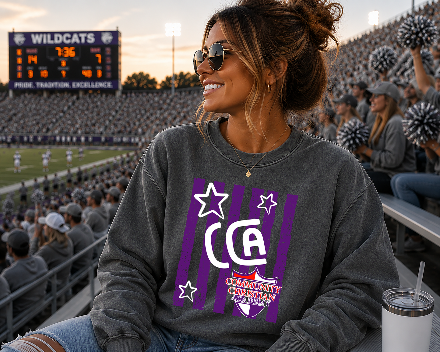 Mascot stripes and stars DTF Transfer