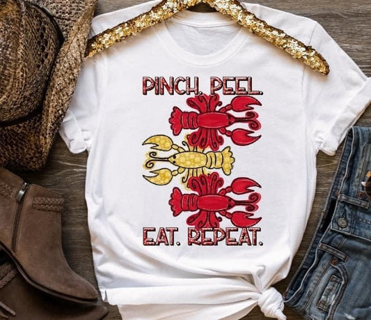 Pinch, Peel, Eat, Repeat DTF Transfer Design