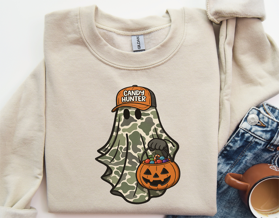Candy Hunter Camo treat DTF Transfer Design