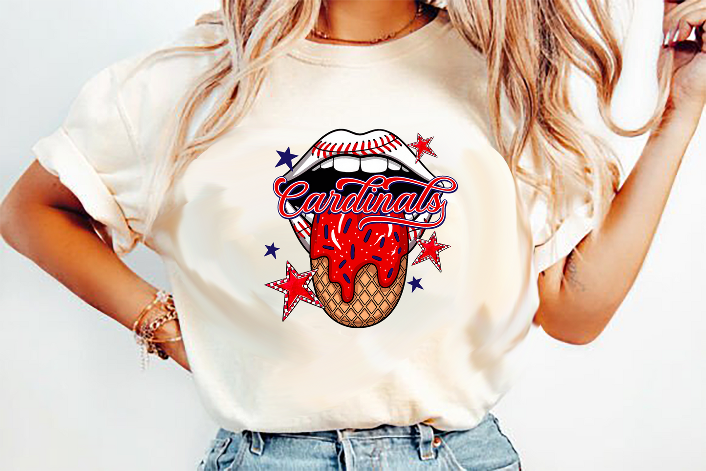 Cardinals Drip DTF Transfer Design