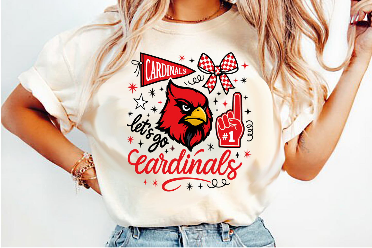 Cardinals Let's Go  DTF Transfer Design