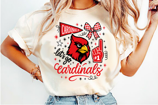 Cardinals Let's Go  DTF Transfer Design