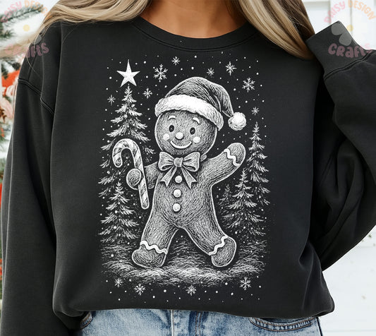 Christmas gingerbread halftone DTF Transfer Design