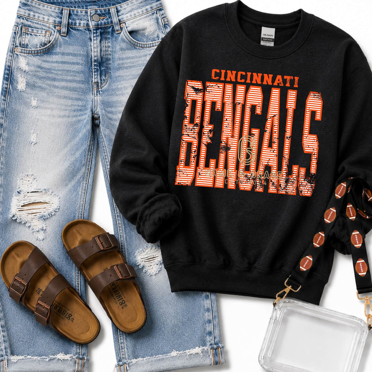 Mascot Football Stripes DTF Transfer