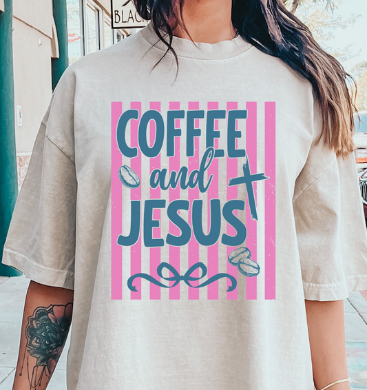 Coffee and jesus  DTF Transfer Design
