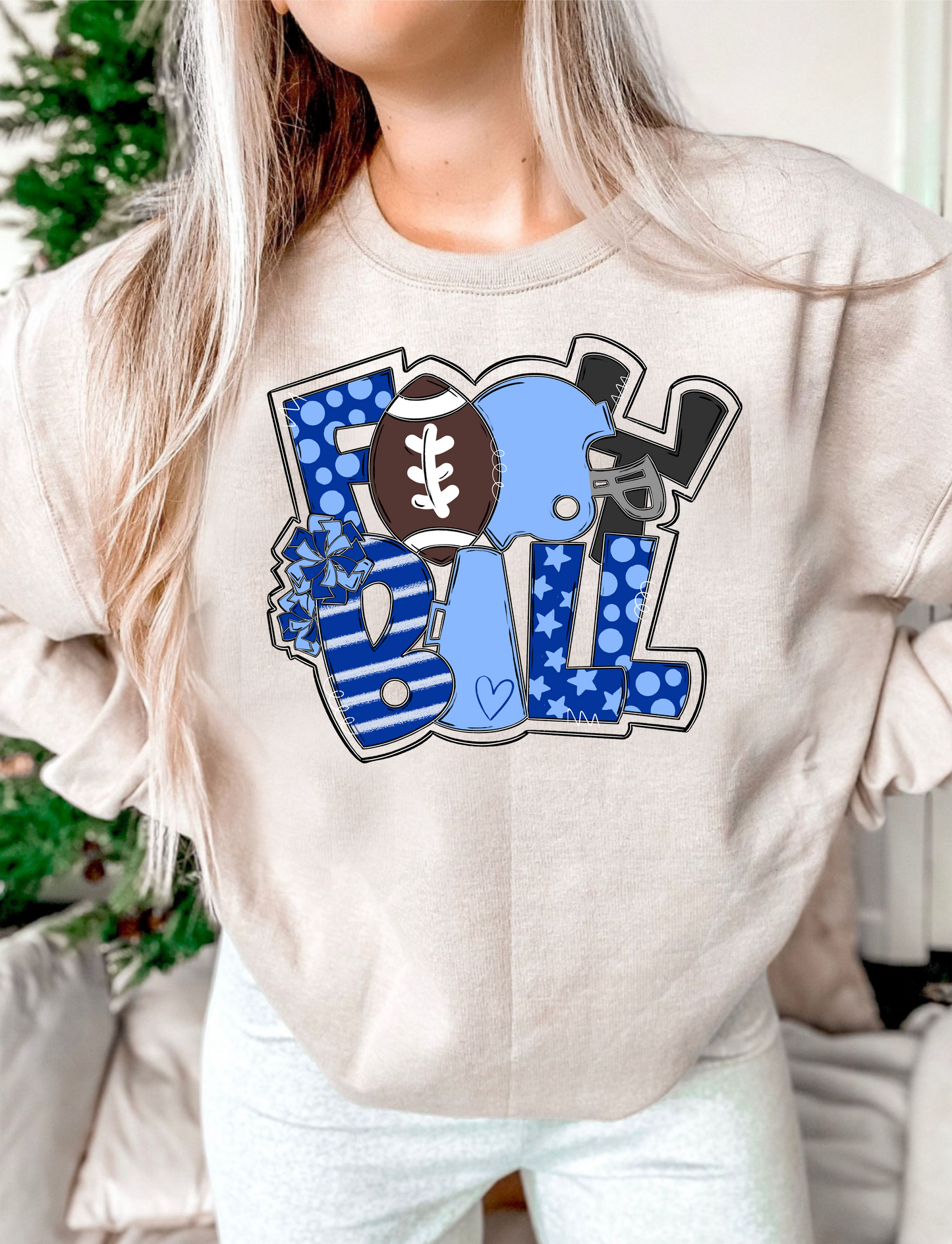 Football Word Art DTF Transfer Design Bev