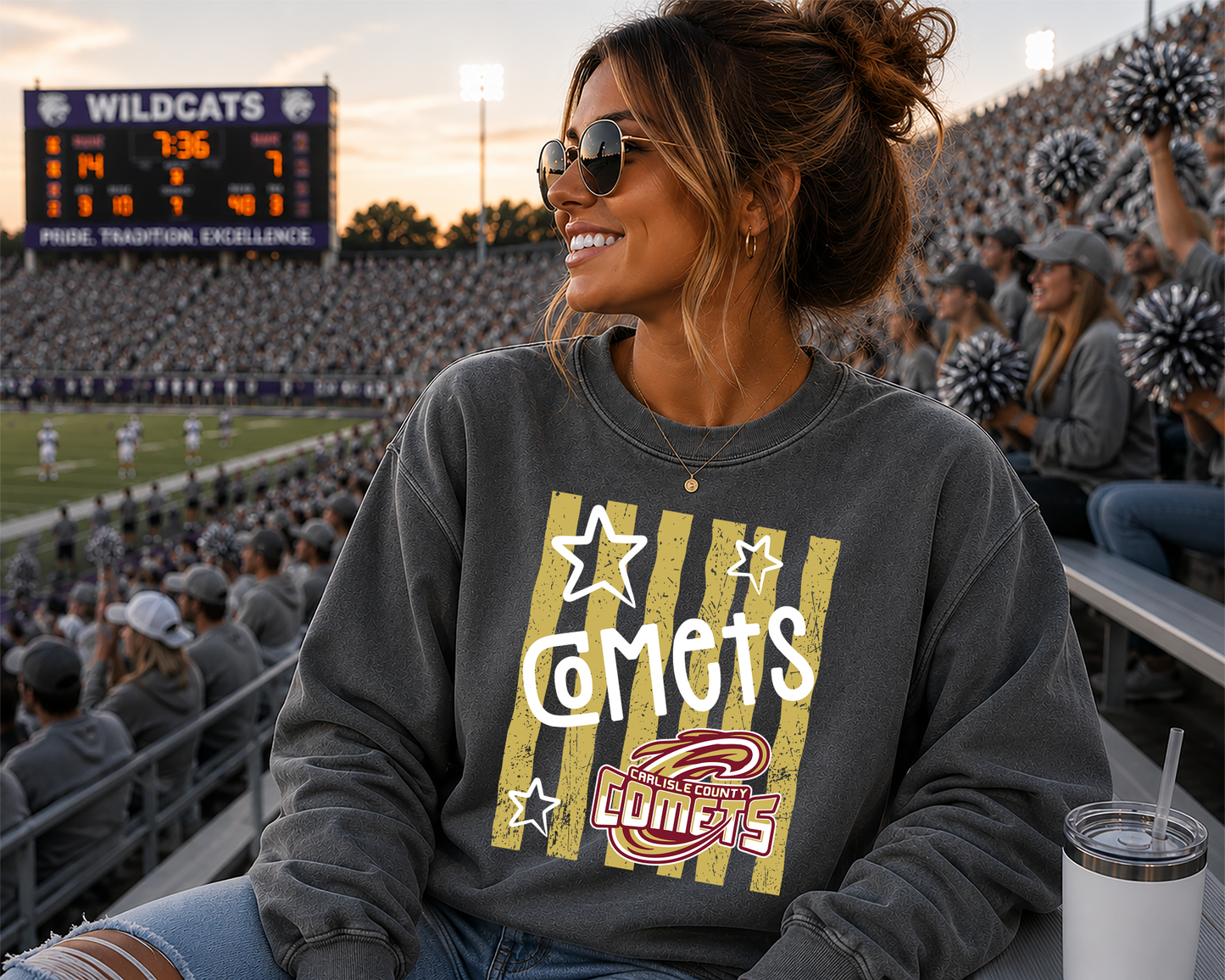 Mascot stripes and stars DTF Transfer