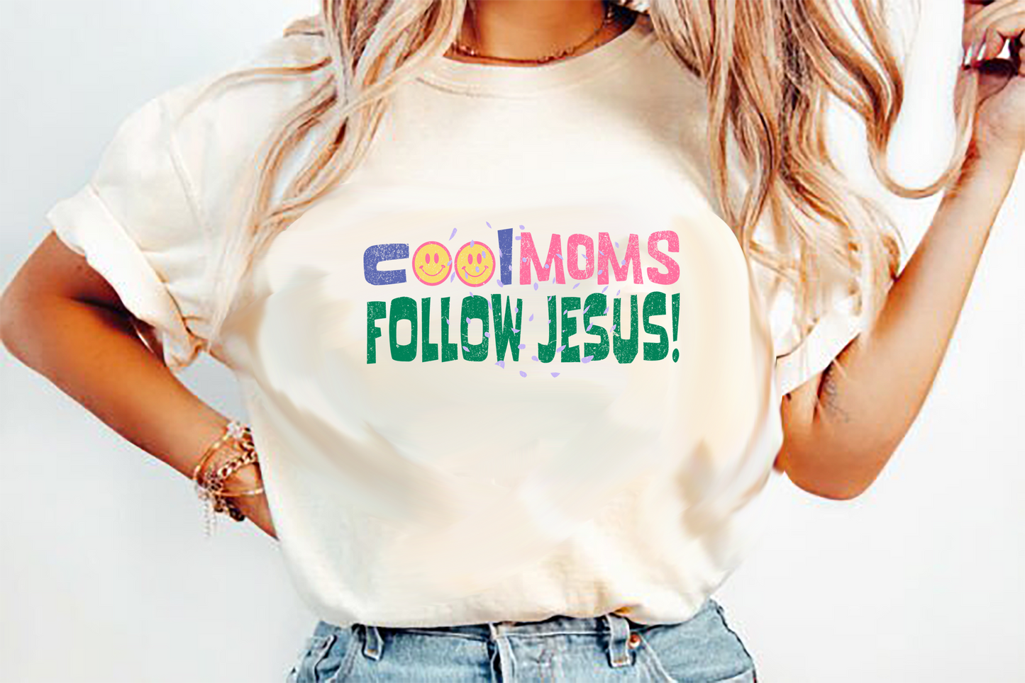 Cool Moms Follow Jesus DTF Transfer Design