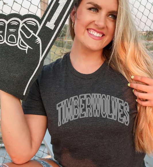 Timberwolves Faux Embroidery DTF Transfer Design Bev