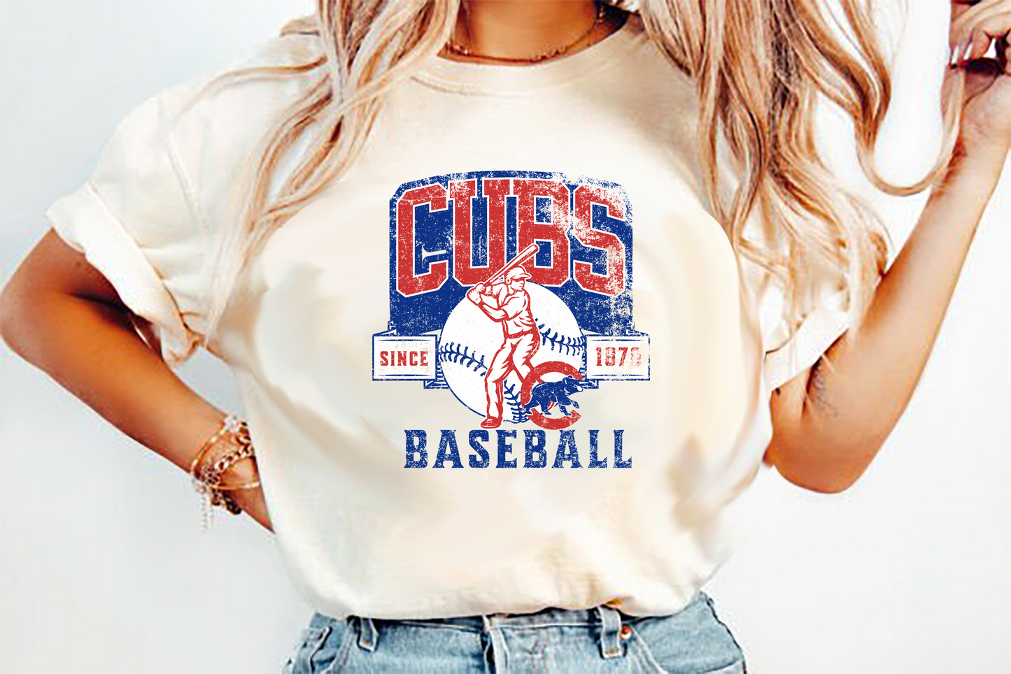 Cubs Baseball Retro  DTF Transfer Design