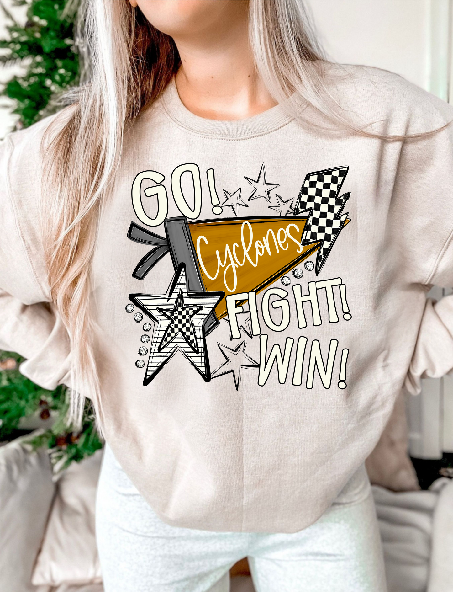 Go Fight Win Mascots DTF Transfer Design