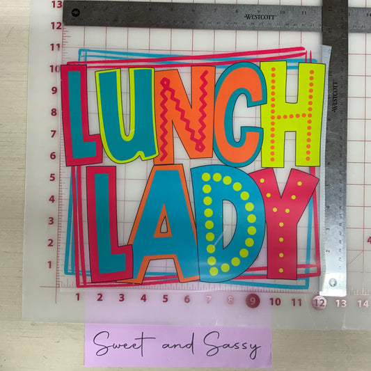 Lunch Lady bright DTF Transfer Design