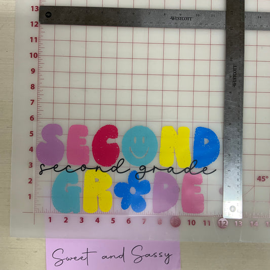 Second Grade (smiley flower) DTF Transfer Design