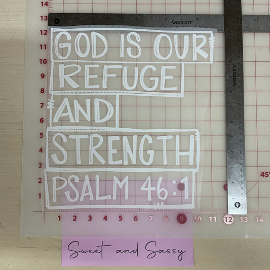 God is our Refuge Psalm 46:1 DTF Transfer Design