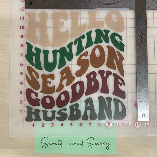 Hello Hunting Season DTF Transfer Design