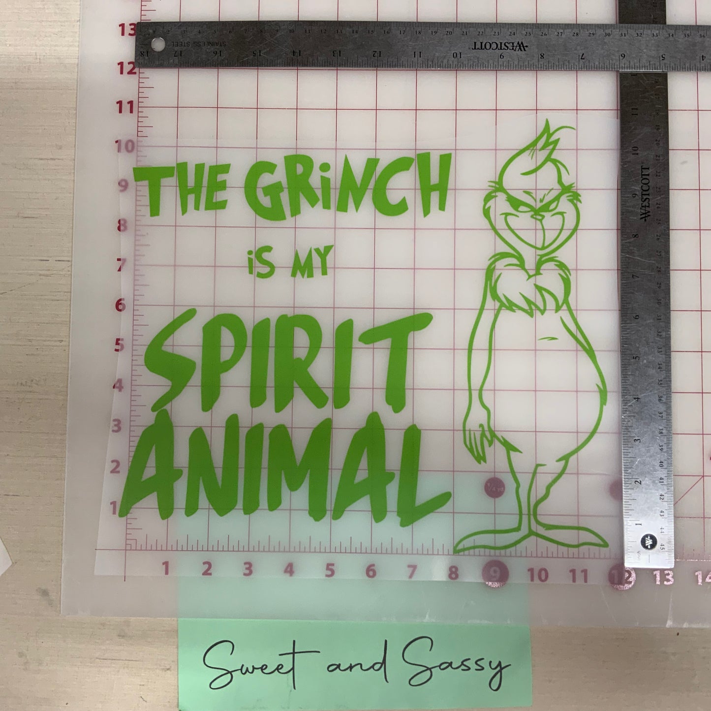 The Grinch is my Spirit Animal DTF Transfer Design