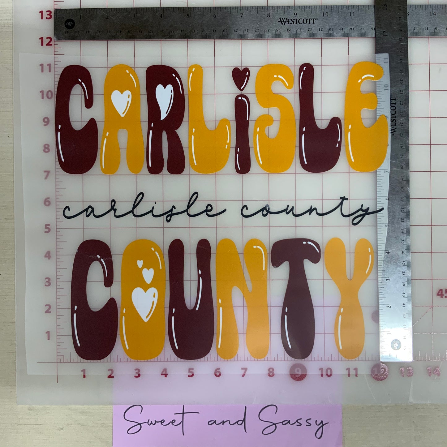“Carlisle County COR” DTF Transfer Design