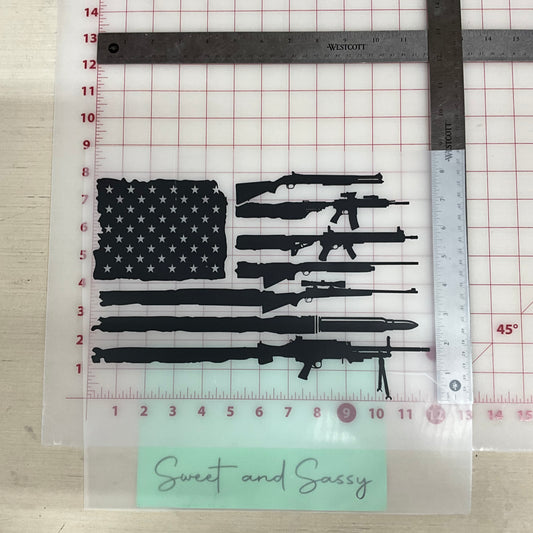 Gun Flag DTF Transfer Design