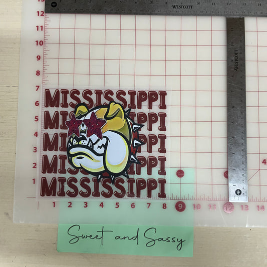 Mississippi Bulldogs Star Eyes DTF Transfer Design
