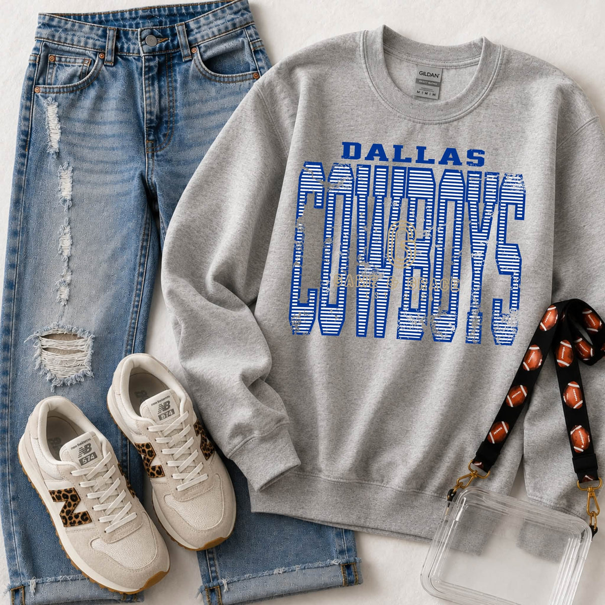 Mascot Football Stripes DTF Transfer