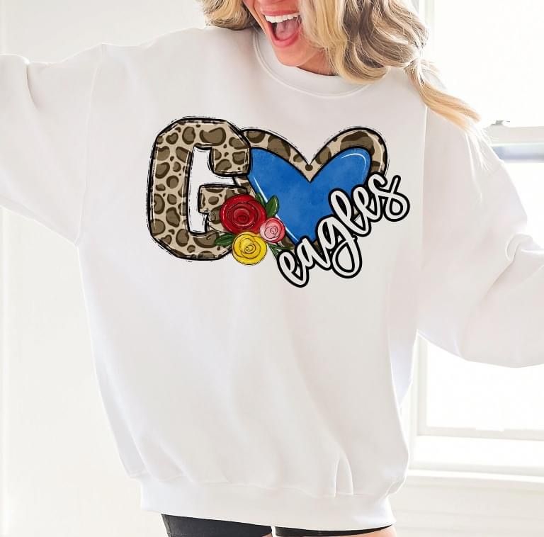 GO Eagles Blue DTF Transfer Design Bev