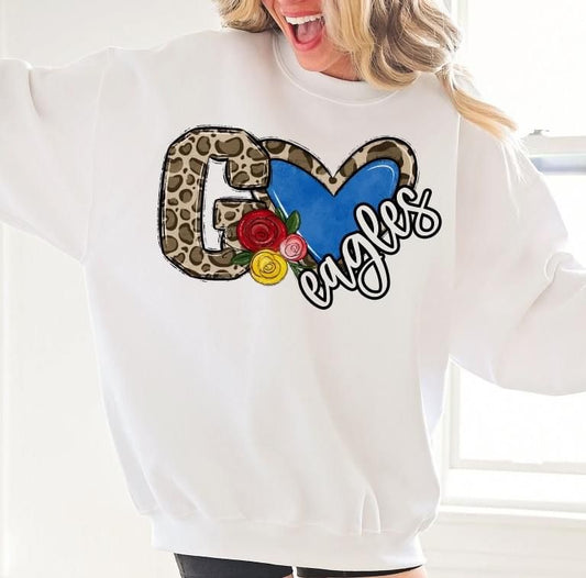 GO Eagles Blue DTF Transfer Design Bev