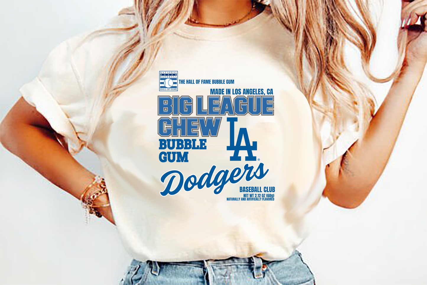 Dodgers Bubble Gum Big League Chew  DTF Transfer Design