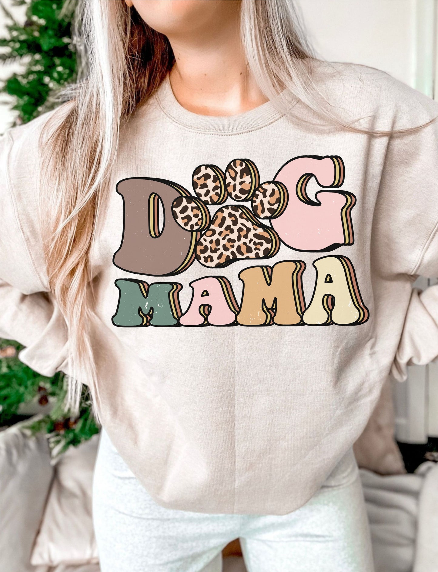 Dog MAMA Paw Print DTF Transfer Design