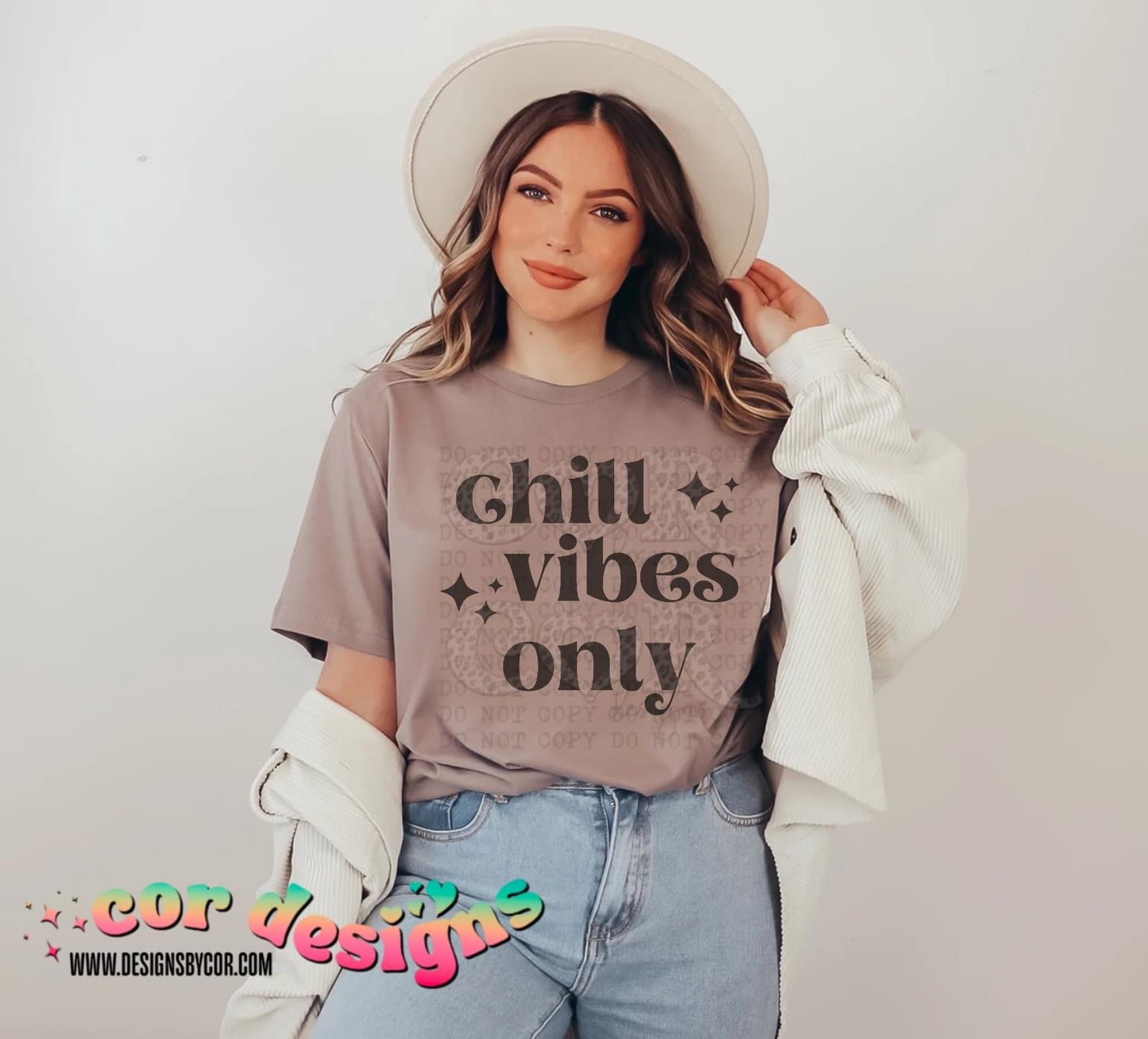 "Chill Vibes Only" DTF Transfer Design