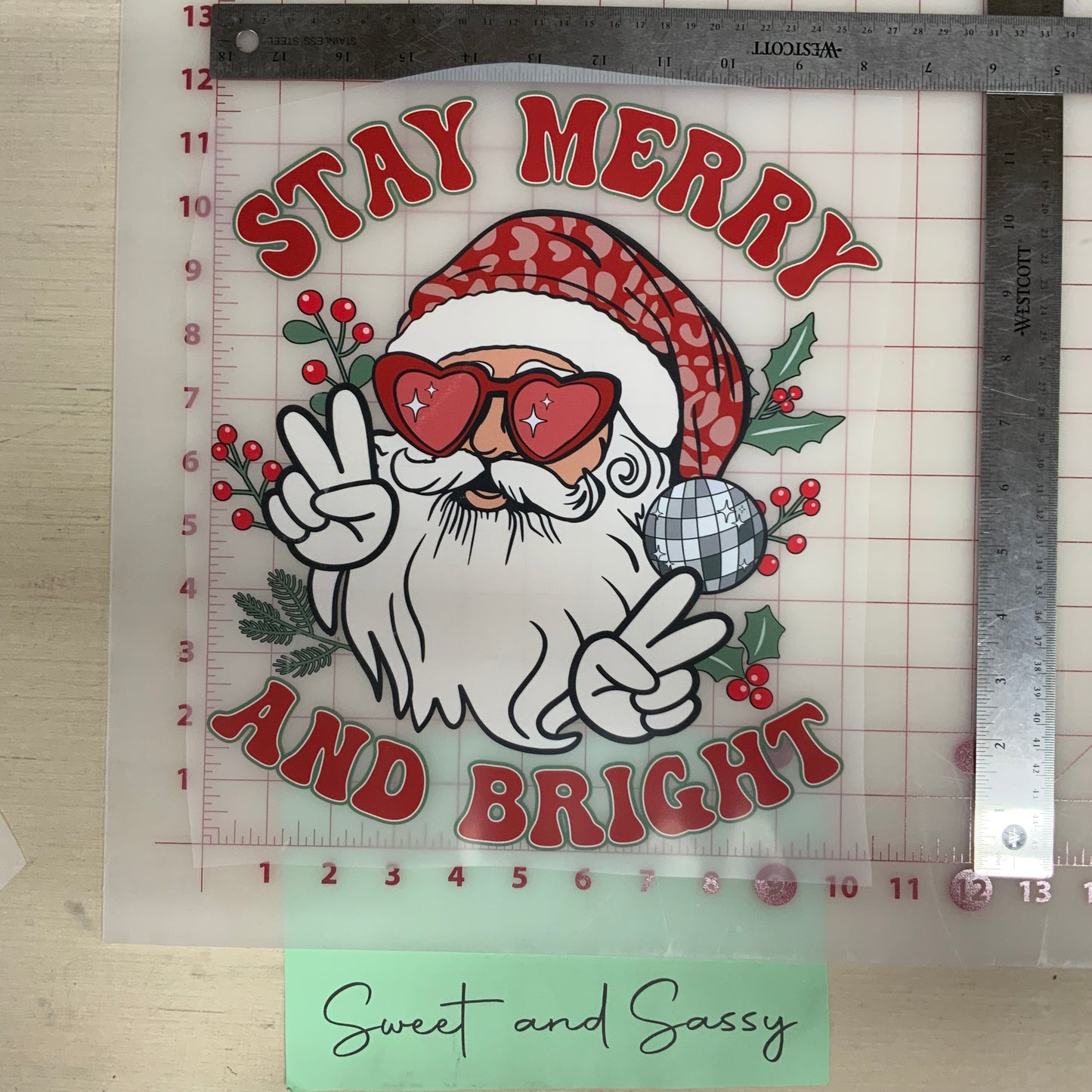 Stay Merry and Bright DTF Transfer Design