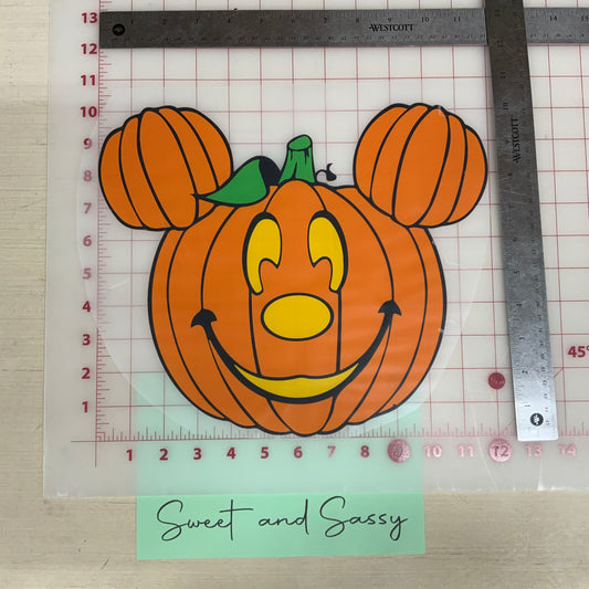 Pumpkin Mouse DTF Transfer Design