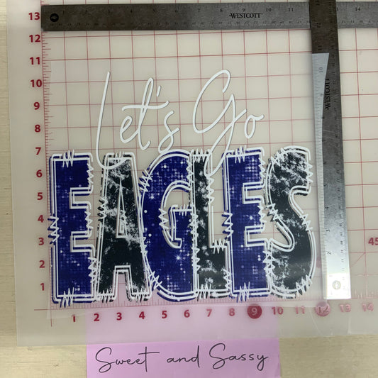 Let’s Go Eagles DTF Transfer
