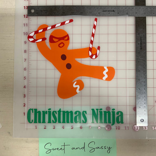 Christmas Ninja DTF Transfer Design