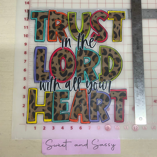 Trust in the Lord with all your heart DTF Transfer Design