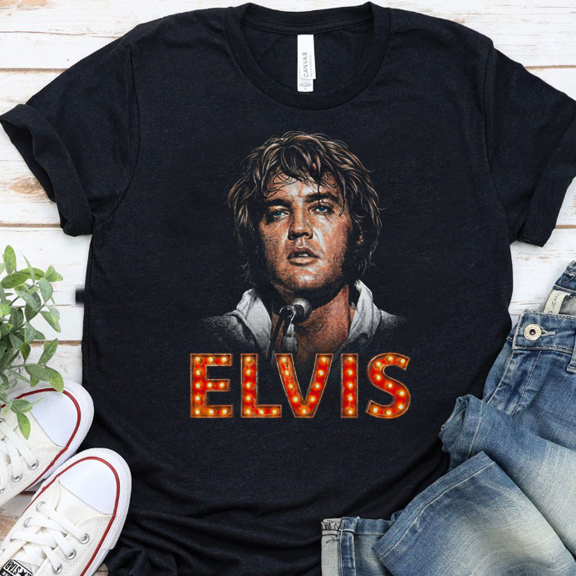 ELVIS text halftone color DTF Transfer Design