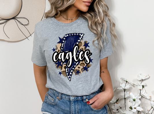 Eagles Lighting Bolt Navy DTF Transfer Design Bev