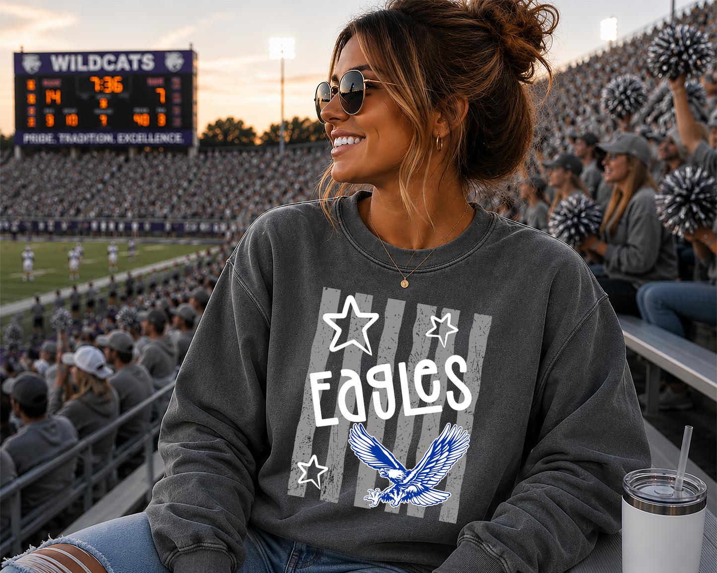 Mascot stripes and stars DTF Transfer