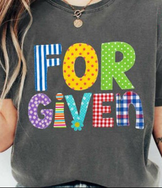 Forgiven patchwork DTF Transfer Design