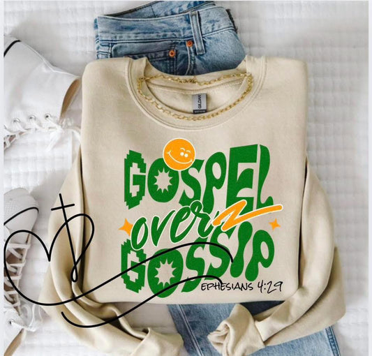 Ephesains 4 29 Gospel over Gossip DTF Transfer Design