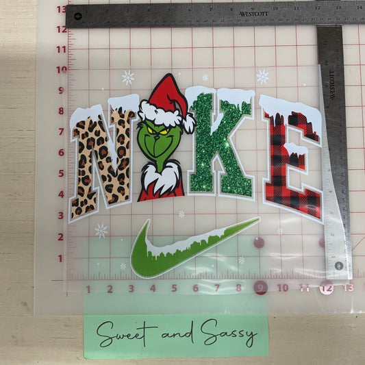 Grinch Nike 2 DTF Transfer Design