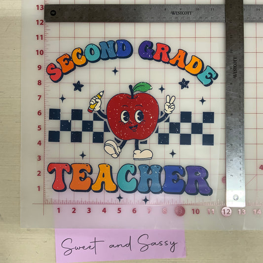 Second Grade Teacher DTF Transfer Design