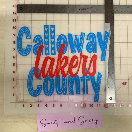 Calloway County Lakers DTF Transfer