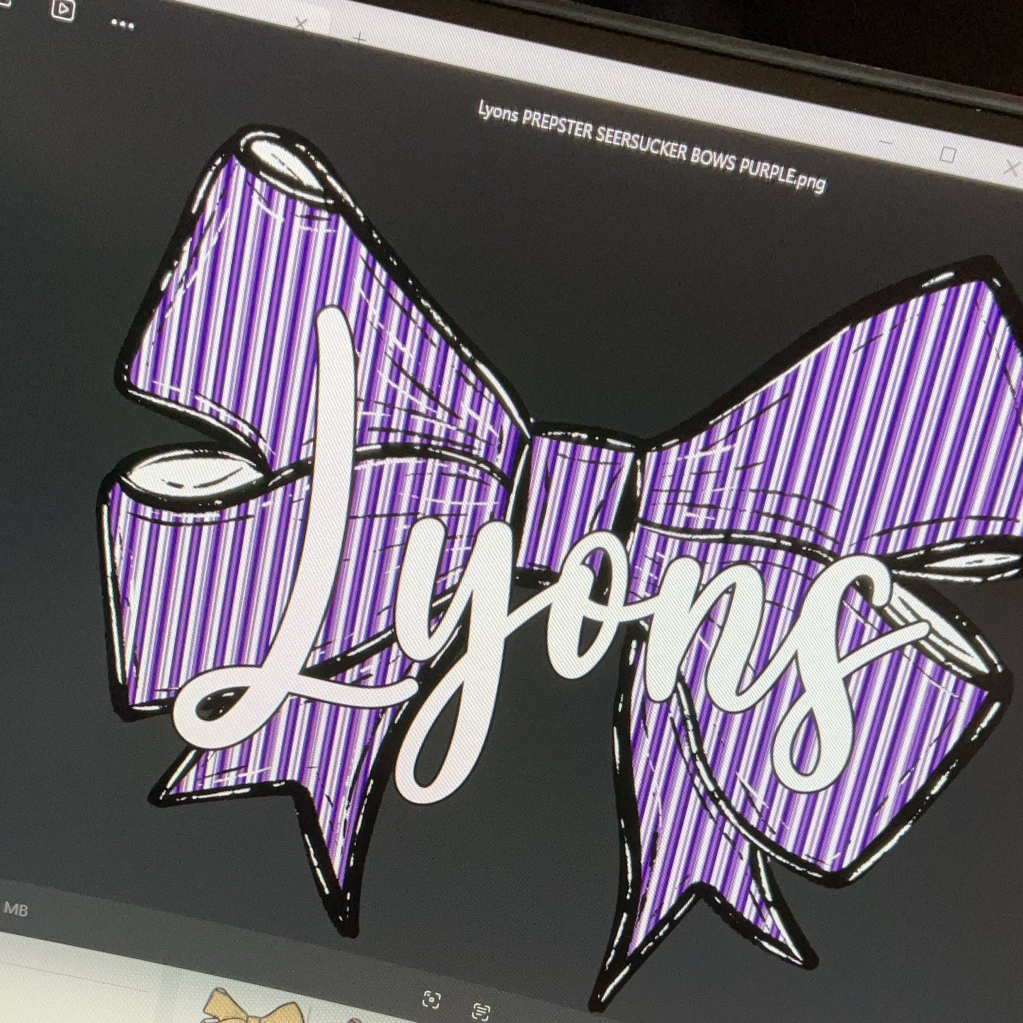 Prepster Bow School Mascot DTF Transfer Design