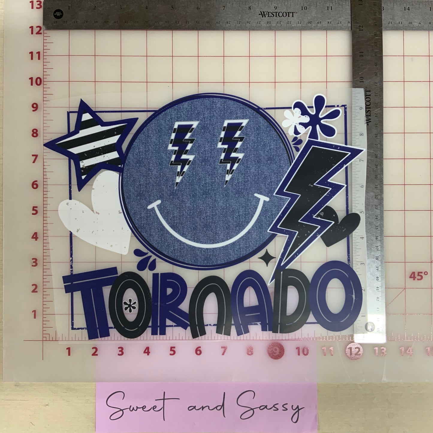 Tornado Smiley DTF Transfer