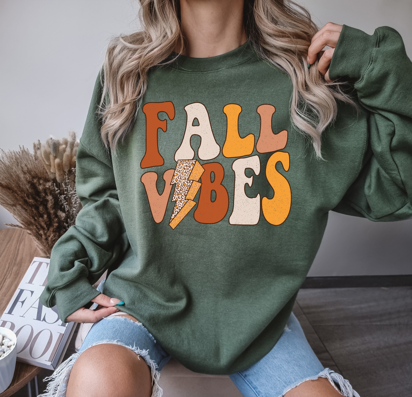 Fall Vibes Bolt DTF Transfer Design