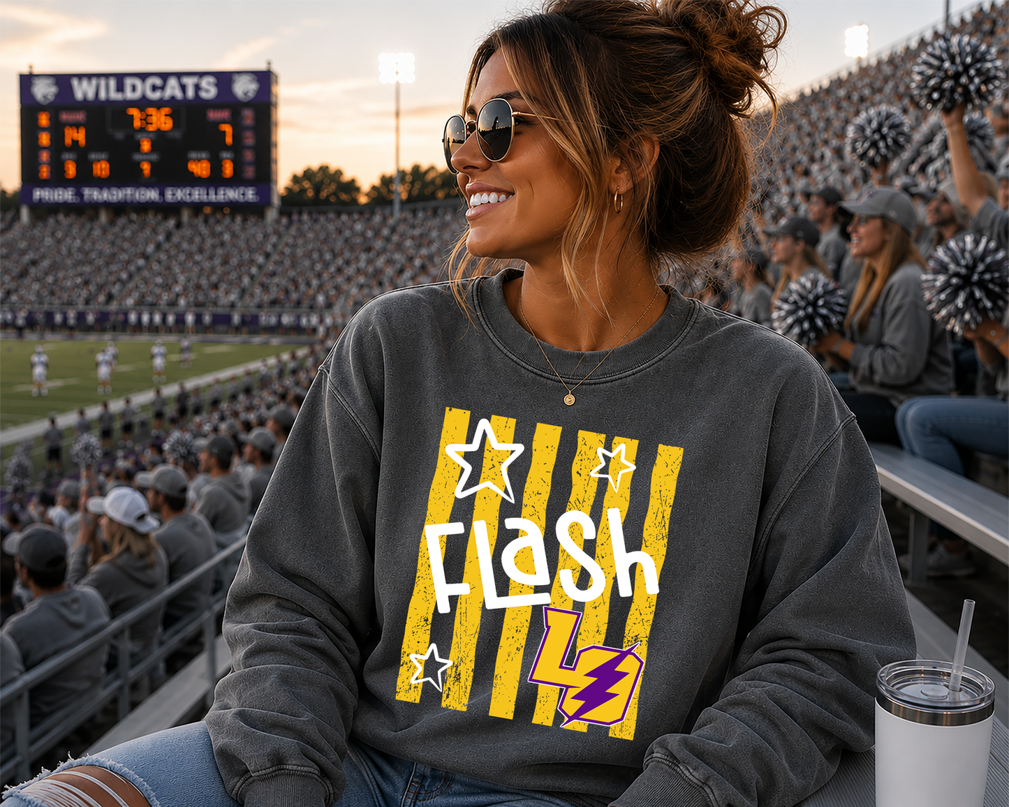 Mascot stripes and stars DTF Transfer